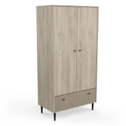 CBA Schlafzimmerset Sayuri | Doppelbett, Nachttisch, Kleiderschrank | Kronberg Oak Design