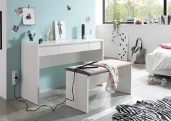 Kinder Emob Schminktisch Alizée 125cm, 2 Schubladen und 1 Tür -
