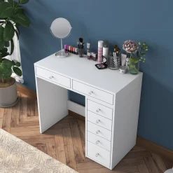 Emob Schminktisch BJ108 - 100% MELAMINE - - 90 x 81,6 x 44,5 cm