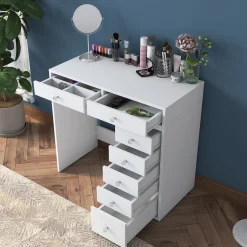 Emob Schminktisch BJ108 - 100% MELAMINE - - 90 x 81,6 x 44,5 cm