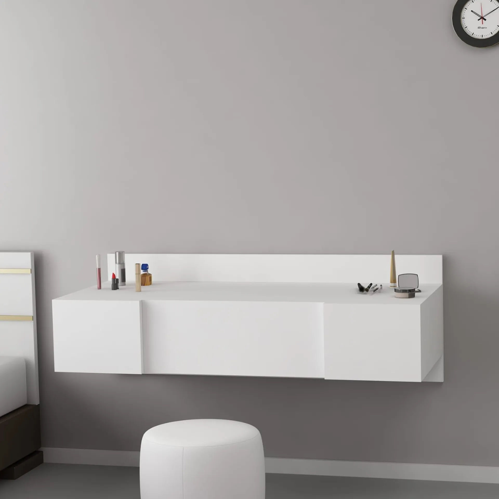Emob Schminktisch Zakkum - 100% MELAMINE - - 100 x 33 x 39,1 cm