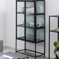 Schrank Dover 150cm 2 Türen - schwarz