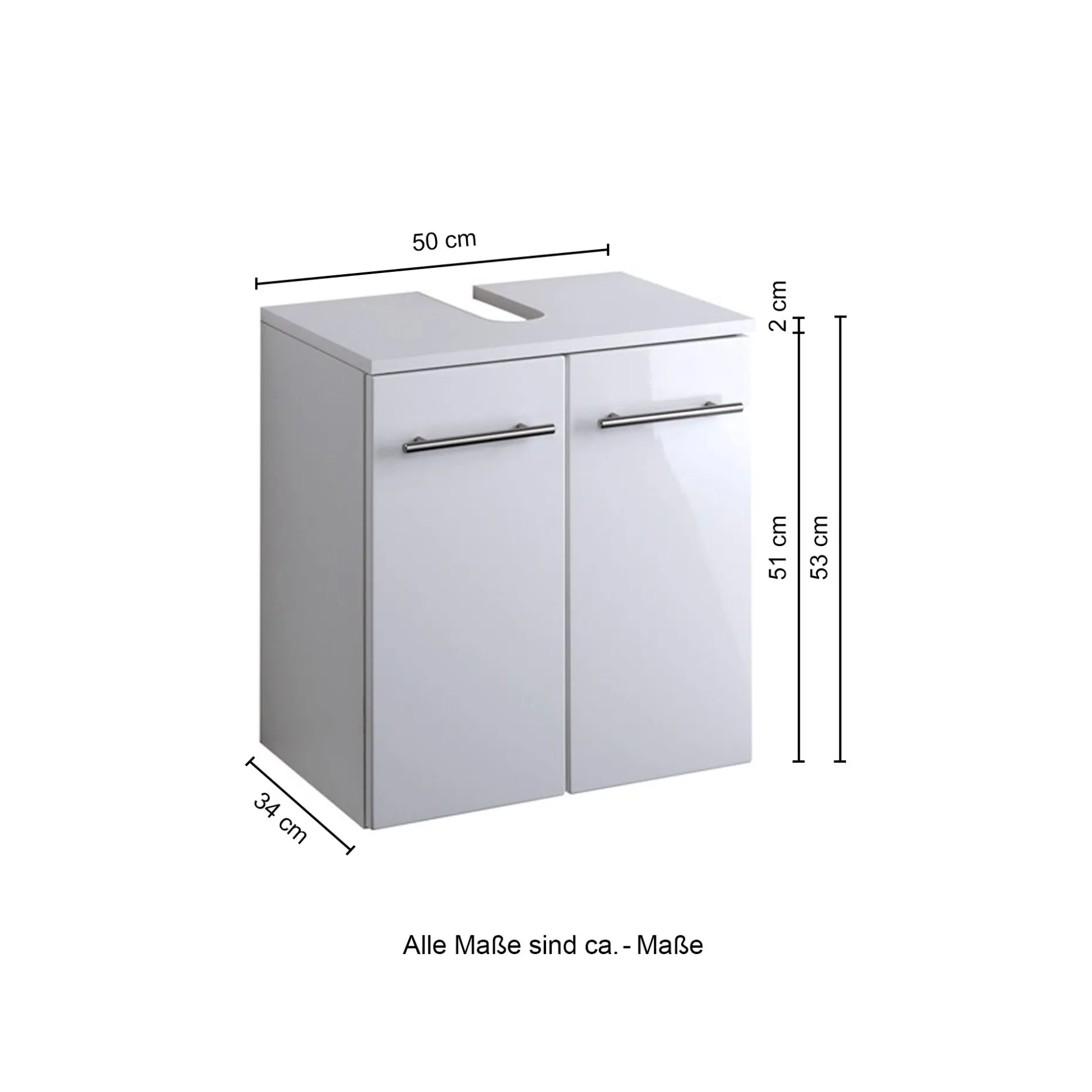 Schrank für Waschtisch Klein 50cm