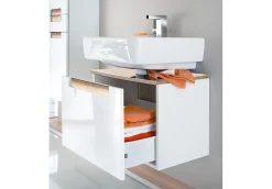 Schrank für Waschtisch Siena 60cm - weiß/braun