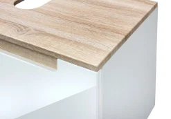 Schrank für Waschtisch Siena 60cm - weiß/braun