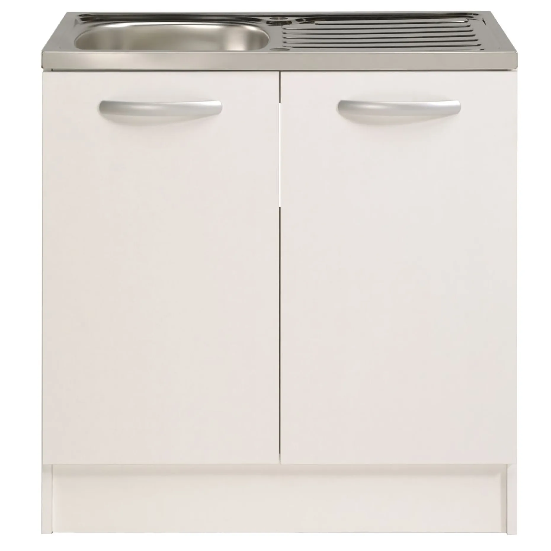 Schrank Spring 80 cm ohne Waschbecken - 2 Türen - weiß