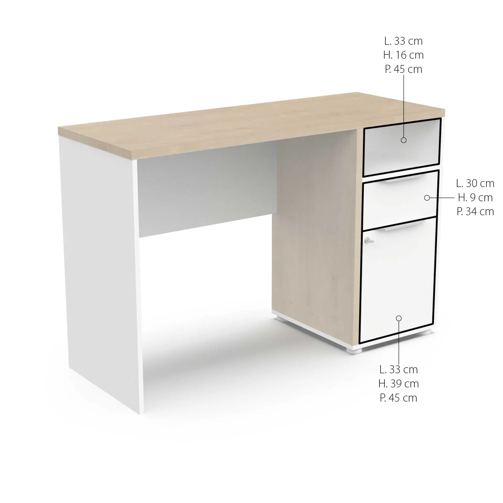 Kinder CBA Schreibtisch Access | 116,7 x 44,9 x 77,4 |