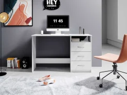 Emob Schreibtisch Adriano 123cm mit 3 Schubladen -