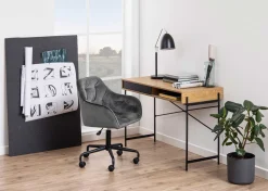 Emob Schreibtisch Angèle 110cm 1 Tür - Wildeiche