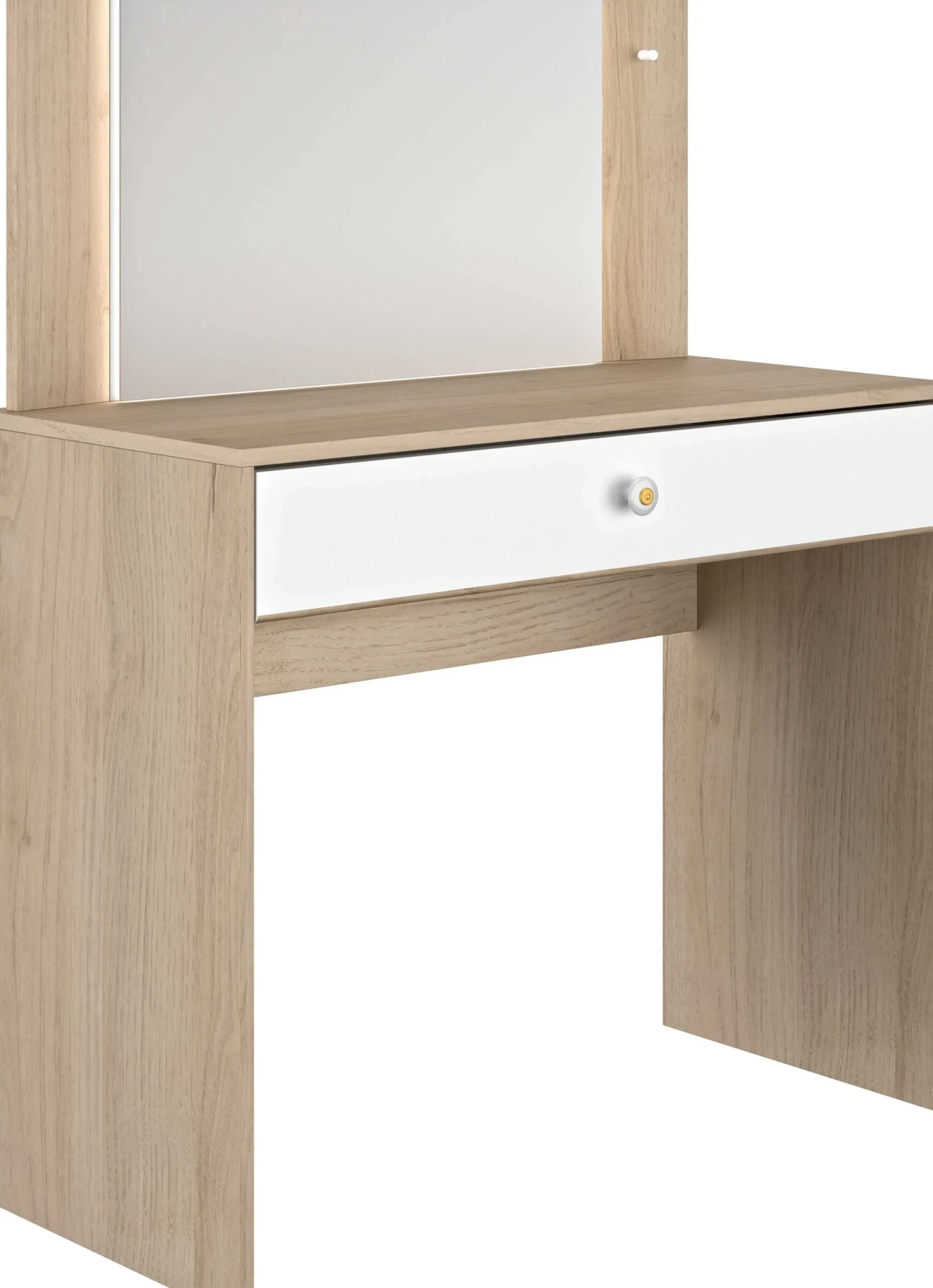 Gautier - Diagone Schreibtisch/Ankleidetisch Under - 94x44x121cm - mit Schublade - Sonoma Eiche/Weiß