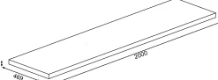 Kinder Trasman Schreibtisch Beau - 200x47x76cm - mit Ablagefläche - Kiefer/Weiß