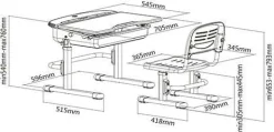 Kinder Vipack Schreibtisch Comfortline 301 mit kippbarer Tischplatte -