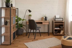 Finori Schreibtisch Damon 120cm 2 Schubladen - Eiche/anthrazit