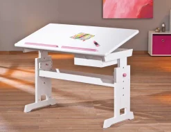 Kinder Interlink Schreibtisch Dana mit kippbarer Tischplatte - Blau/Rosa