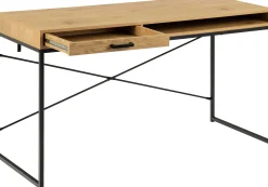 Emob Schreibtisch Dover mit Schublade - Wildeiche/schwarz