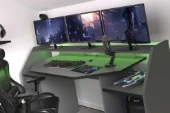 Kinder Parisot Schreibtisch-Gaming mit LED-Streifen