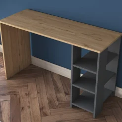 Emob Schreibtisch HA108 - 100% MELAMINE - Nussbaum - 120 x 73,8 x 45 cm