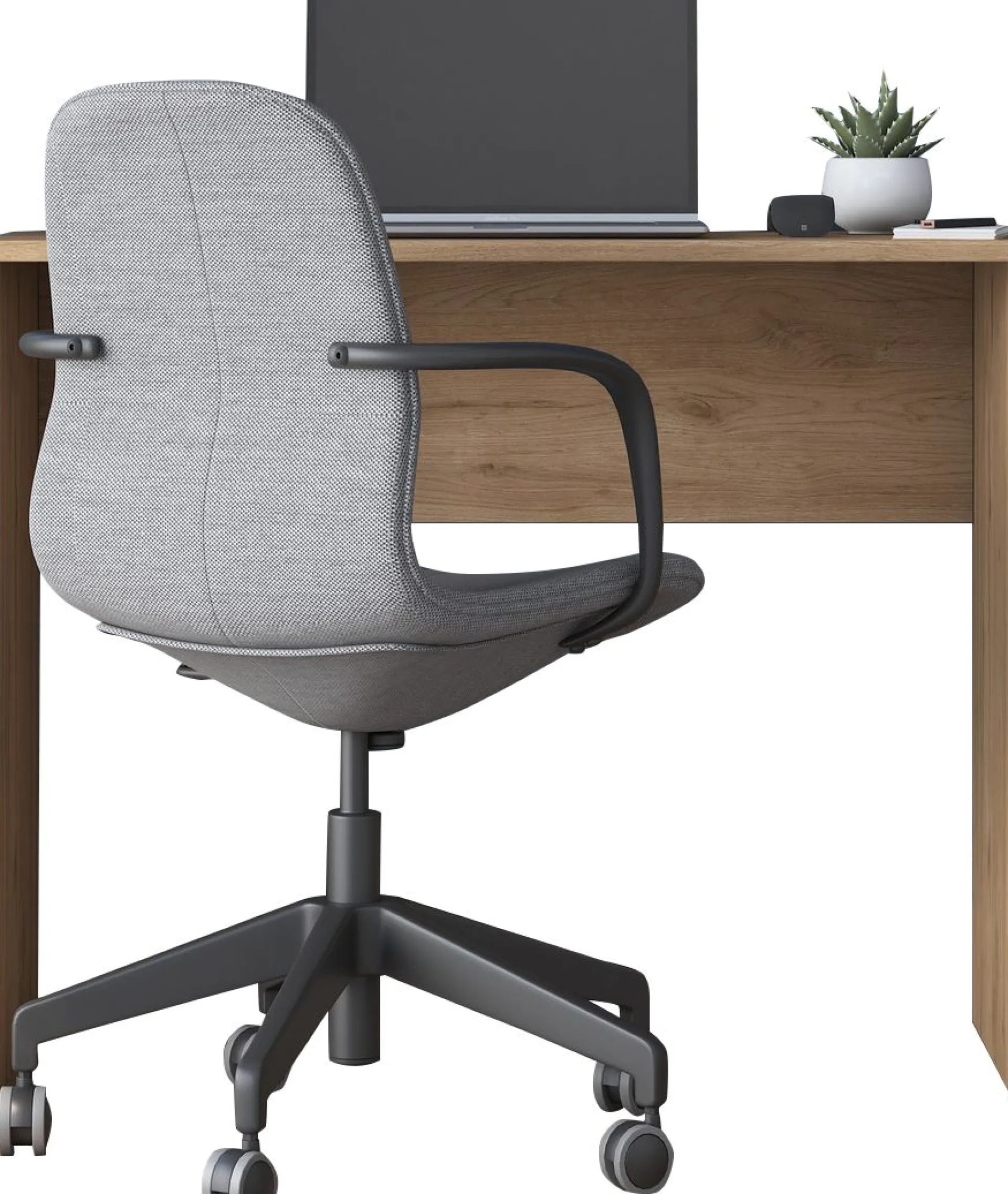 Emob Schreibtisch HA114 - 100% MELAMINE - Nussbaum - 90 x 73 x 40 cm