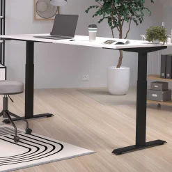 Germania Schreibtisch Hermoso | 180 x 80 x 72-120 cm | elektrisch verstellbar | weiß-schwarzes Design