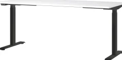Germania Schreibtisch Hermoso | 180 x 80 x 72-120 cm | elektrisch verstellbar | weiß-schwarzes Design