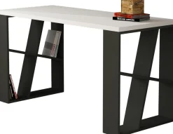 Emob Schreibtisch Honey - 100% MELAMINE - Weiß - 140 x 75 x 60 cm