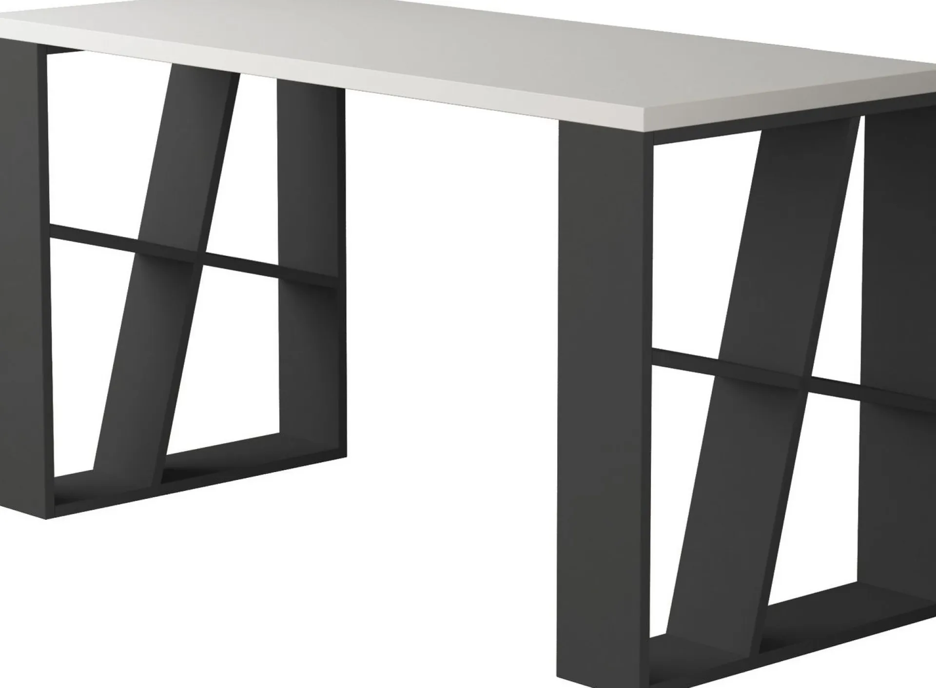 Emob Schreibtisch Honey - 100% MELAMINE - Weiß - 140 x 75 x 60 cm