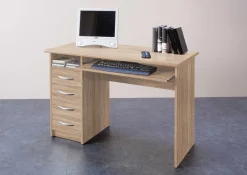 Emob Schreibtisch Jils 110cm mit 4 Schubladen - Eiche