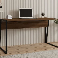 Emob Schreibtisch Kemer - 100% MELAMINE - Nussbaum - 140 x 74 x 70 cm