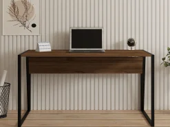 Emob Schreibtisch Kemer - 100% MELAMINE - Nussbaum - 140 x 74 x 70 cm