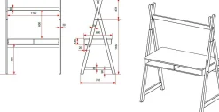 Kinder Vipack Schreibtisch Kiddy Tipi 116x75 MDF - Kiefer /