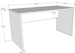 Kinder Vipack Schreibtisch London 140cm -
