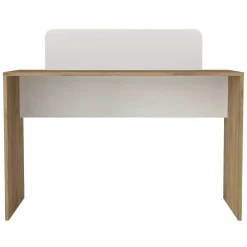 Emob Schreibtisch Maris - 120x60x98cm - mit Stauraum - Eiche Dekor/Weiß