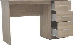 Kinder Rousseau Schreibtisch Mateo 121x60x75cm mit drei Schubladen - Eiche Dekor