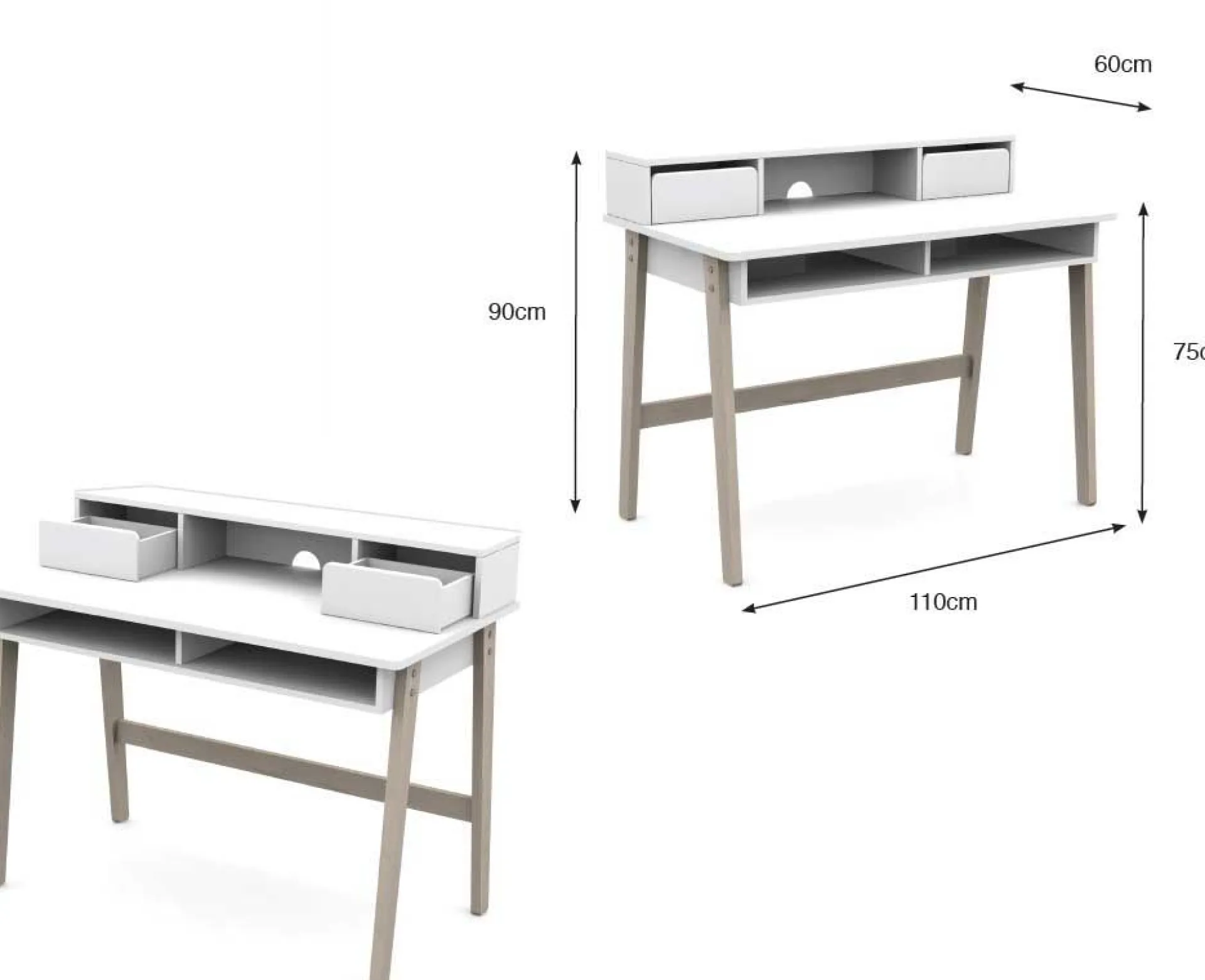 Kinder Vipack Schreibtisch mit Aufsatz Kiddy
