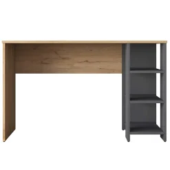Kinder Emob Schreibtisch mit Bücherregal HA125 - 100% MELAMINE - Nussbaum - 160 x 161,8 x 45 cm