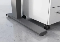 Germania Schreibtisch Osmond 160cm mechanisch verstellbar - hell/silber