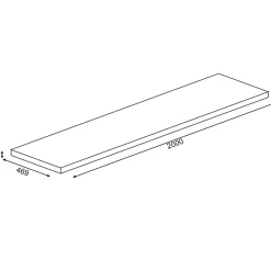 Trasman Schreibtischplatte Bo0 150 cm - Kiefer