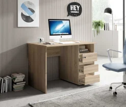 Emob Schreibtisch Primos 110cm mit 3 Schubladen - Eiche