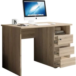 Emob Schreibtisch Primos 110cm mit 3 Schubladen - Eiche