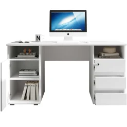 Emob Schreibtisch Primos 145cm mit 3 Schubladen und 1 Tür -