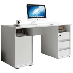 Emob Schreibtisch Primos 145cm mit 3 Schubladen und 1 Tür -