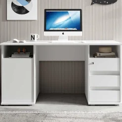 Emob Schreibtisch Primos 145cm mit 3 Schubladen und 1 Tür -