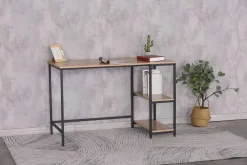 Rousseau Schreibtisch Riko 120cm mit 2 Ablagen - schwarz/braun