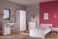 Kinder Parisot Schreibtisch Rue 110cm mit Schrank - /grau oder /rosa