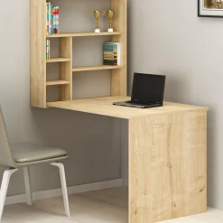 Emob Schreibtisch Sedir - 100% MELAMINE - Eiche - 59 x 80,2 x 90 cm