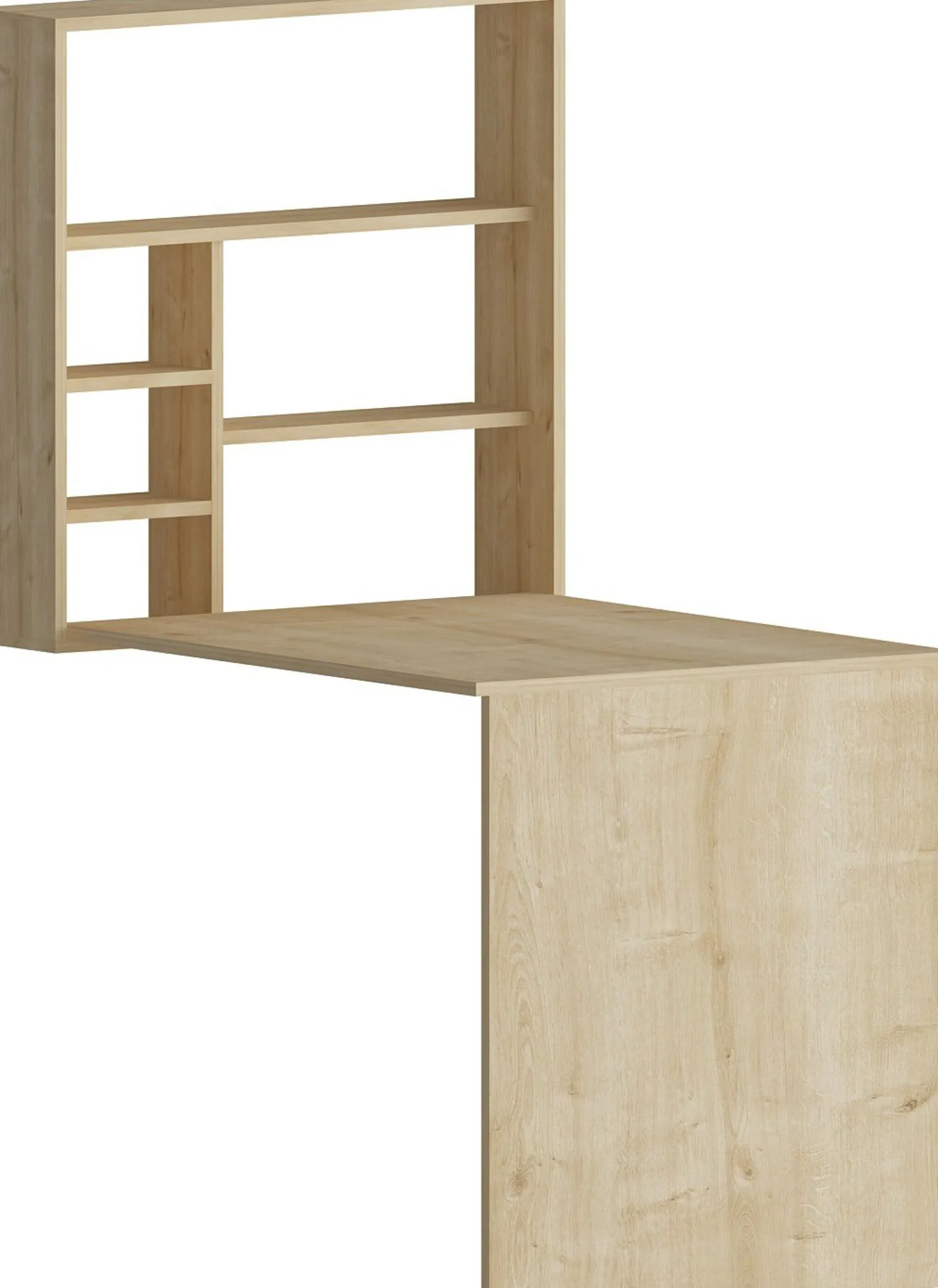 Emob Schreibtisch Sedir - 100% MELAMINE - Eiche - 59 x 80,2 x 90 cm