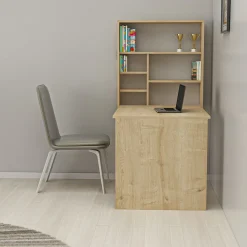 Emob Schreibtisch Sedir - 100% MELAMINE - Eiche - 59 x 80,2 x 90 cm
