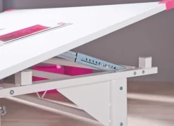 Kinder Interlink Schreibtisch Tamara mit kippbarer Tischplatte - Grün/Rosa