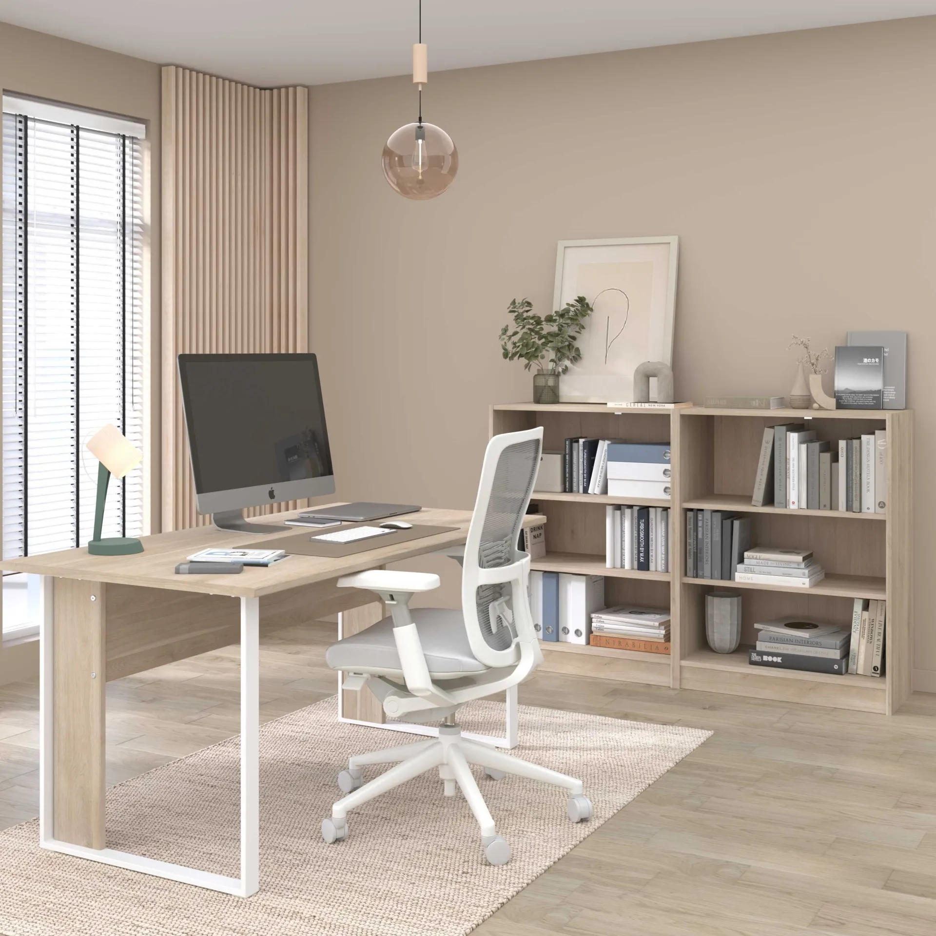 Parisot Schreibtisch The Office - 150x80x73cm - Eiche Dekor/Weiß