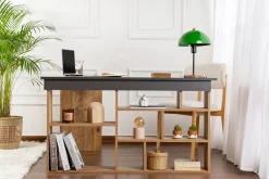 Emob Schreibtisch Vesper - 100% MELAMINE - Anthrazit - 72 x 120 x 130 cm